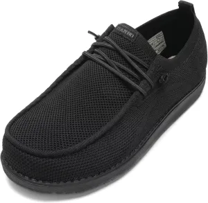 1TAZERO Wide-Shoes for Men-Slip on Walking-Loafers Casual-Shoes - Wide Width Comfortable Orthopedic Shoes for Men with Arch Support for Plantar Fasciitis