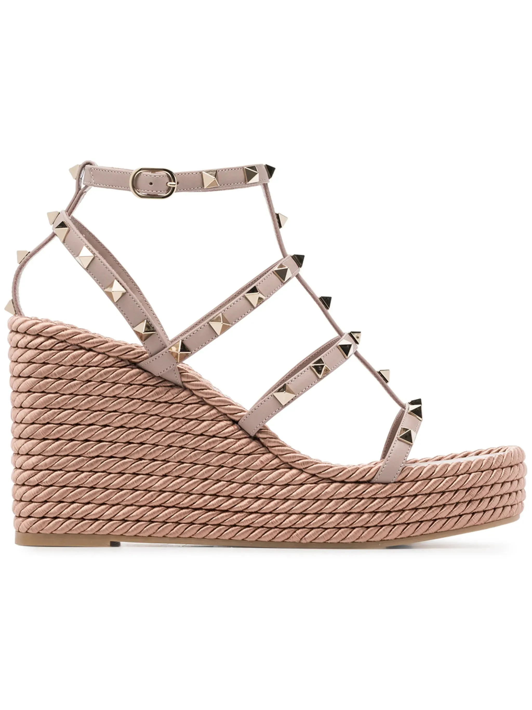 95mm Wireless Supportive team Rockstud espadrilles wedge caged