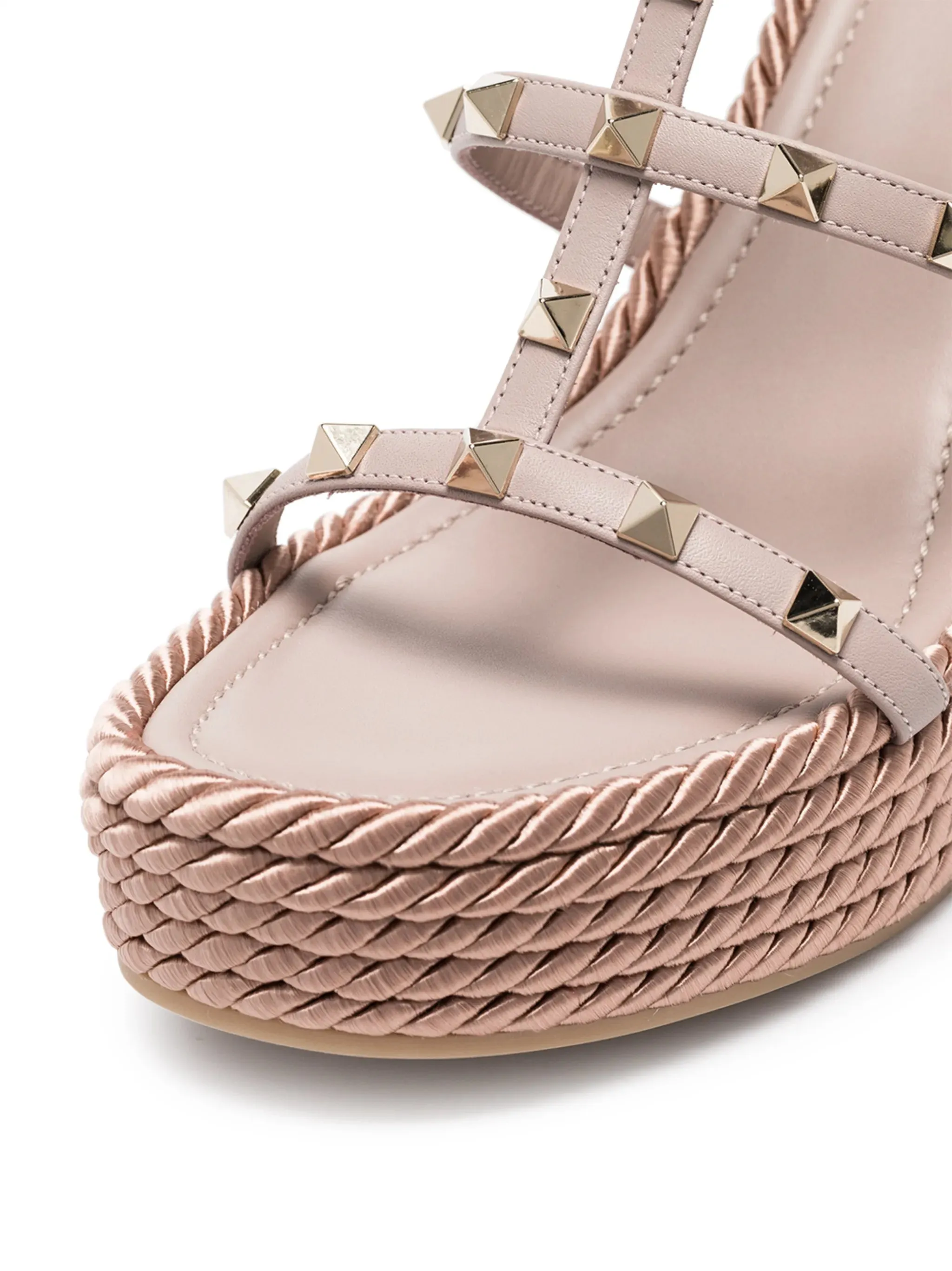 95mm Wireless Supportive team Rockstud espadrilles wedge caged