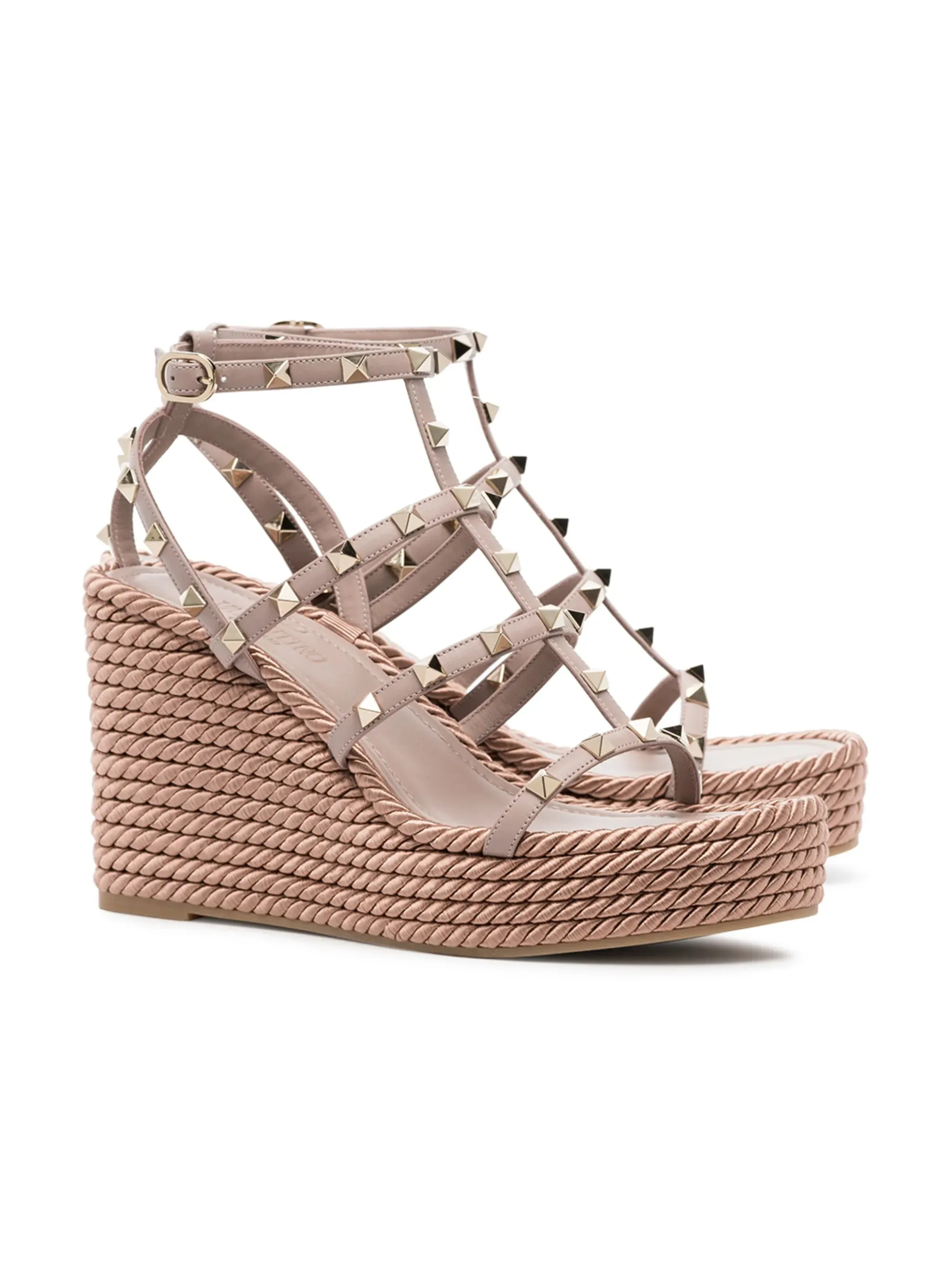 95mm Wireless Supportive team Rockstud espadrilles wedge caged