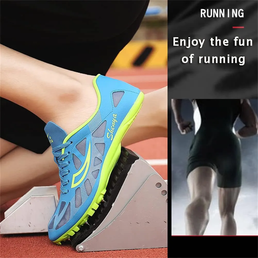 ailishabroy Mens Womens Track and Field Shoes Spikes Track Race Jumping Sneakers Professional Running Nail Spikes Shoes Man Woman