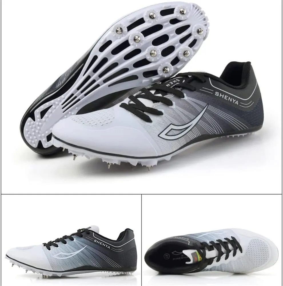 ailishabroy Mens Womens Track and Field Shoes Spikes Track Race Jumping Sneakers Professional Running Nail Spikes Shoes Man Woman