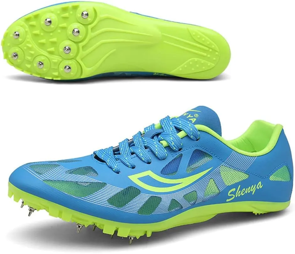ailishabroy Mens Womens Track and Field Shoes Spikes Track Race Jumping Sneakers Professional Running Nail Spikes Shoes Man Woman