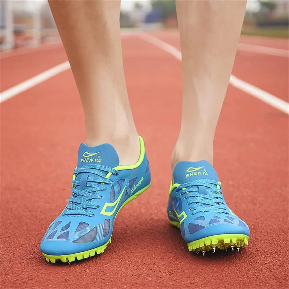 ailishabroy Mens Womens Track and Field Shoes Spikes Track Race Jumping Sneakers Professional Running Nail Spikes Shoes Man Woman