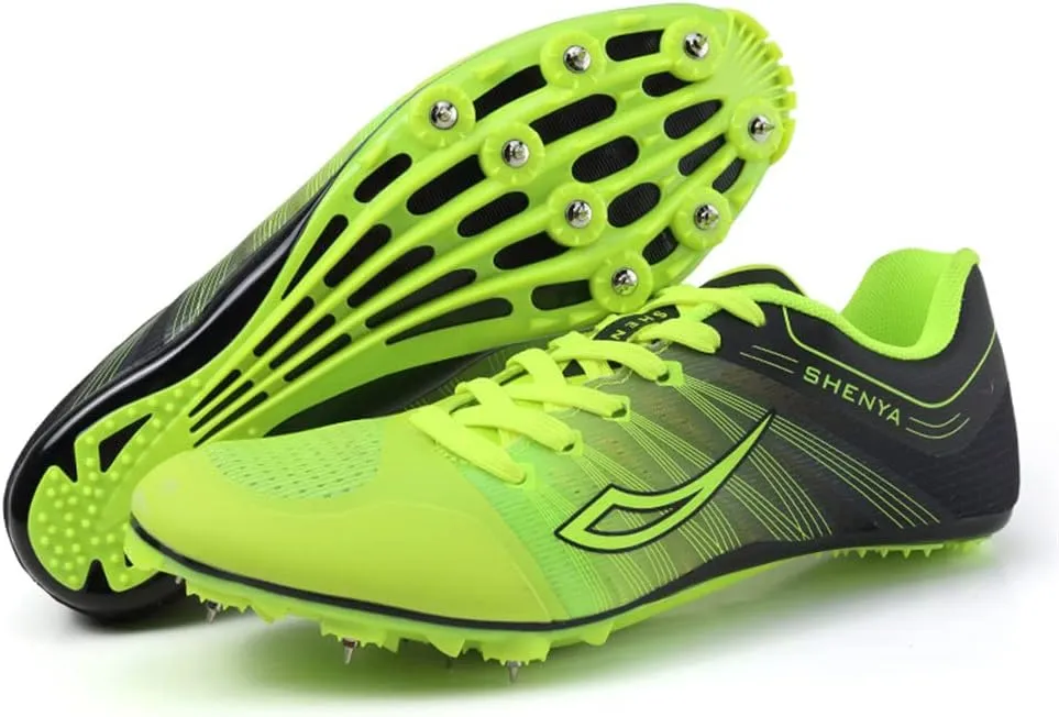 ailishabroy Mens Womens Track and Field Shoes Spikes Track Race Jumping Sneakers Professional Running Nail Spikes Shoes Man Woman