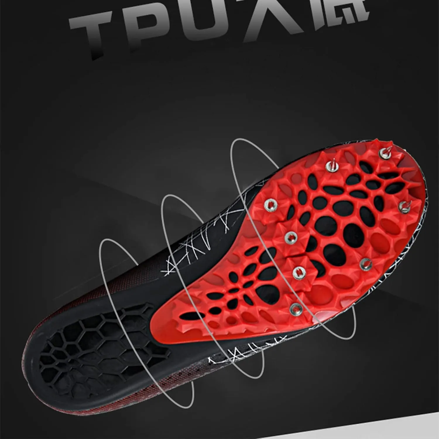 AIRFUL Mens Track and Field Shoes Teenagers Spikes Sneakers Boys Track Race Jumping Professional Running Nail Spikes Shoes Boys Girls (Color : Black, Size : 8 Women/6.5 Men)