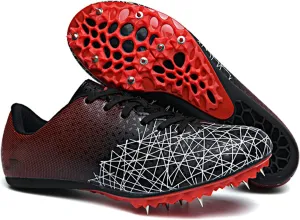 AIRFUL Mens Track and Field Shoes Teenagers Spikes Sneakers Boys Track Race Jumping Professional Running Nail Spikes Shoes Boys Girls (Color : Black, Size : 8 Women/6.5 Men)