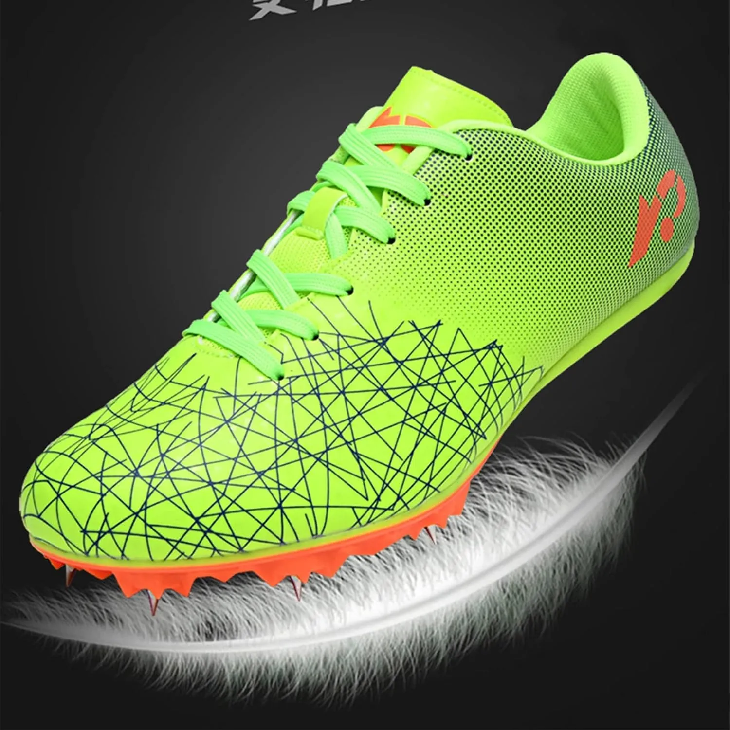 AIRFUL Mens Track and Field Shoes Teenagers Spikes Sneakers Boys Track Race Jumping Professional Running Nail Spikes Shoes Boys Girls (Color : Black, Size : 8 Women/6.5 Men)