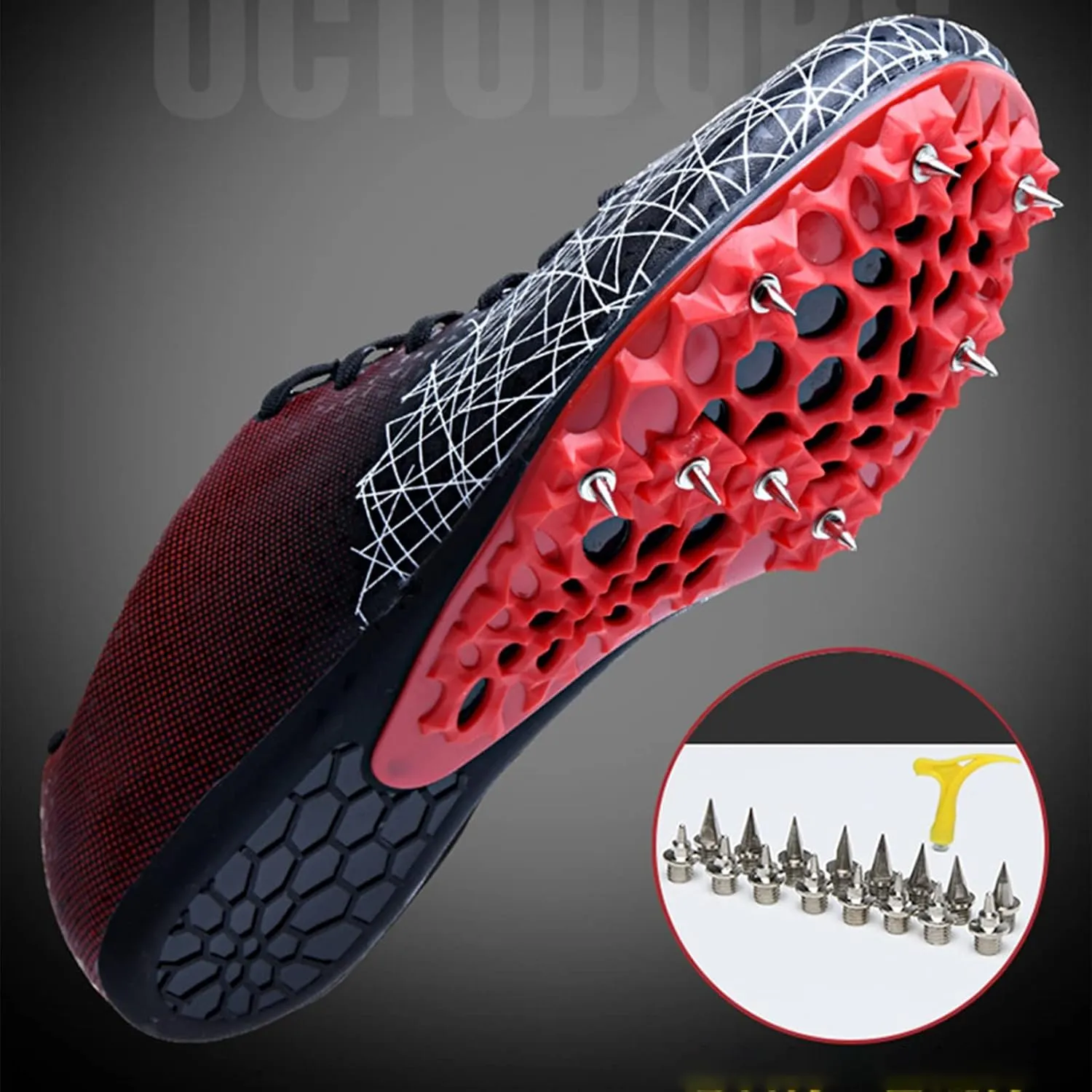 AIRFUL Mens Track and Field Shoes Teenagers Spikes Sneakers Boys Track Race Jumping Professional Running Nail Spikes Shoes Boys Girls (Color : Black, Size : 8 Women/6.5 Men)