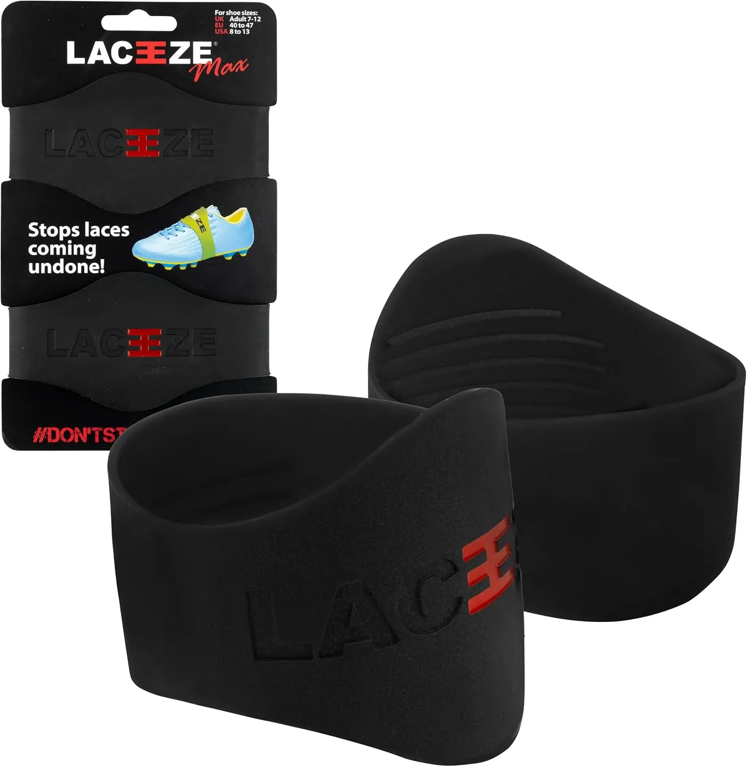 Band Max Size USA 8  keeps laces tied during sport soccer, rugby, field hockey