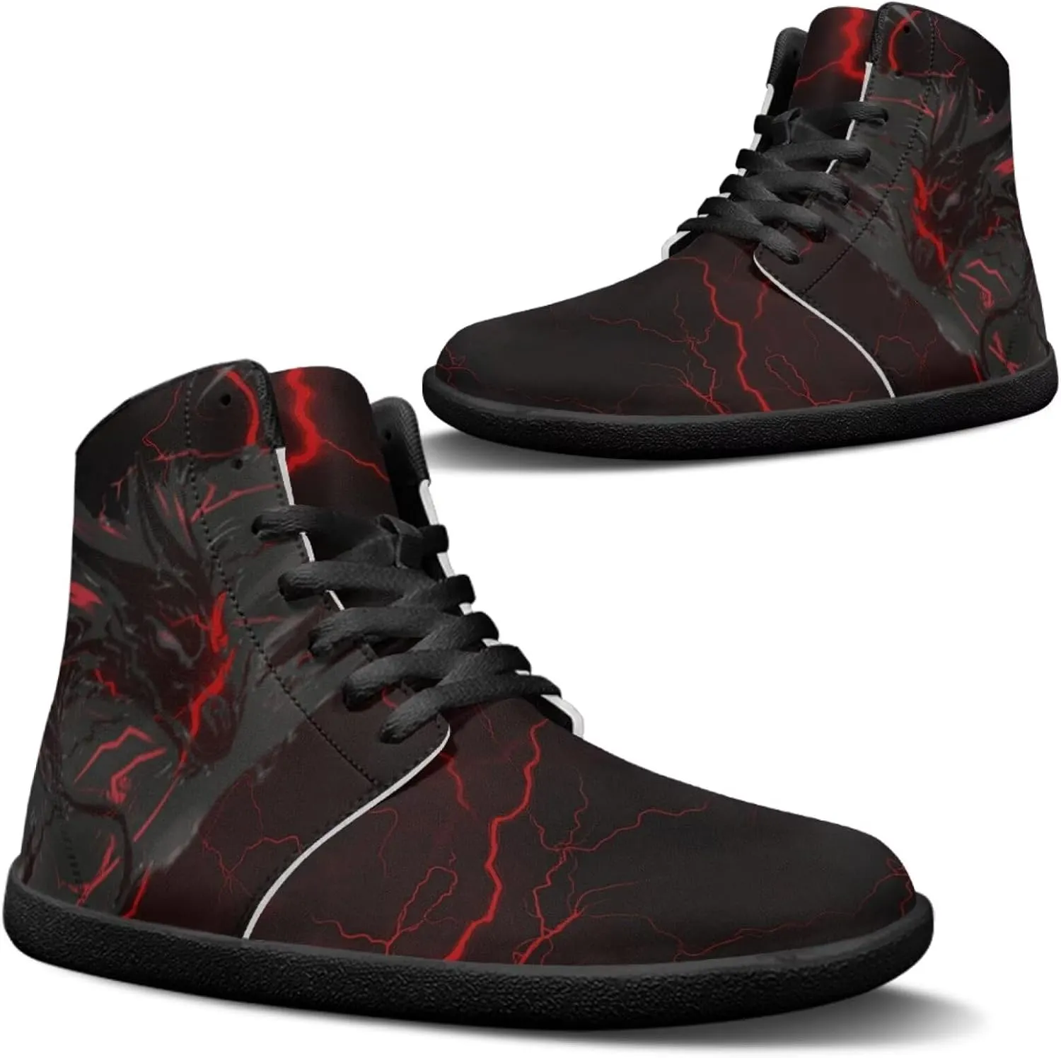 Binienty Mens Barefoot Shoes High Top Womens Minimalist Trail Running Barefoot Shoes Wide Toe Box