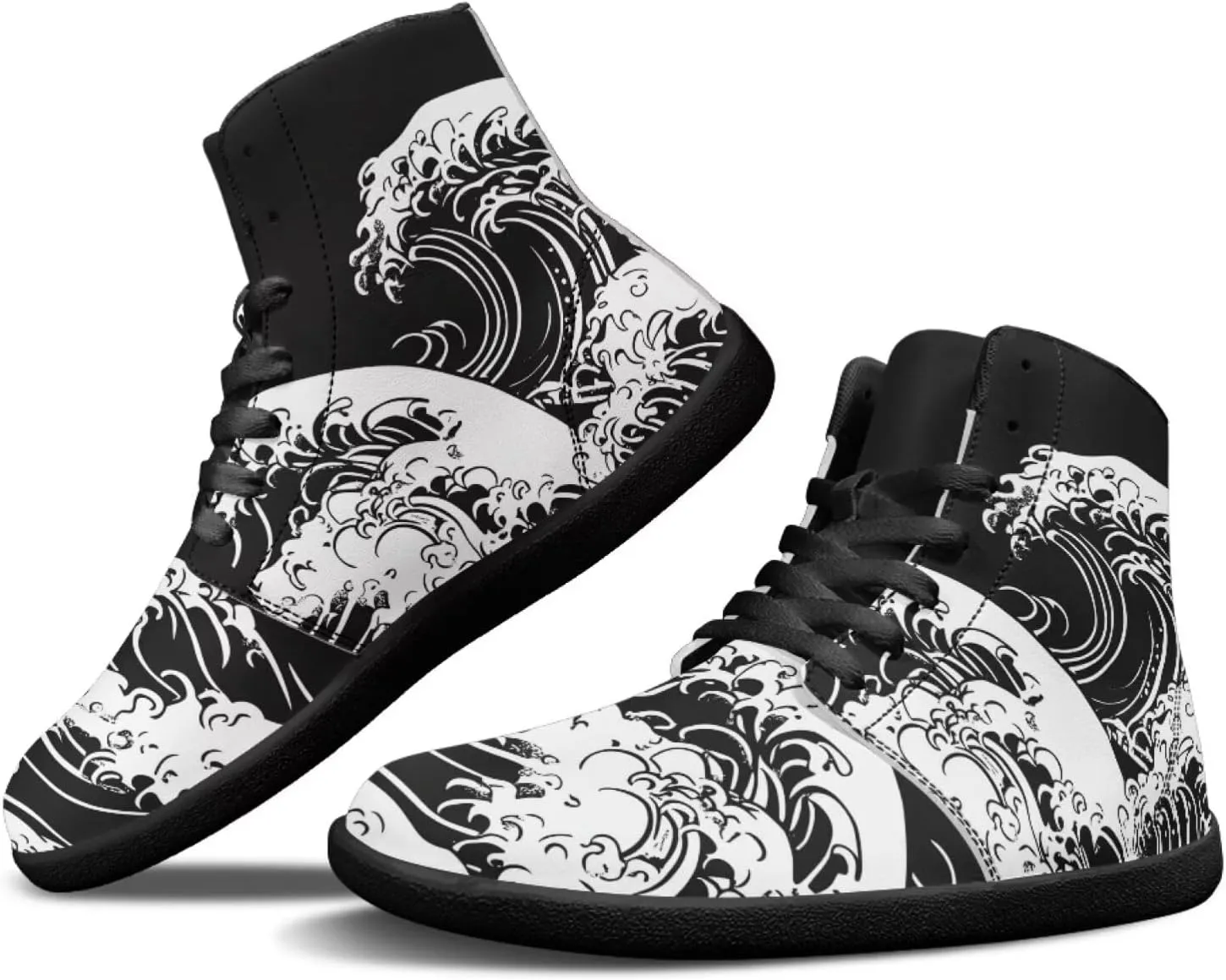Binienty Mens Barefoot Shoes High Top Womens Minimalist Trail Running Barefoot Shoes Wide Toe Box