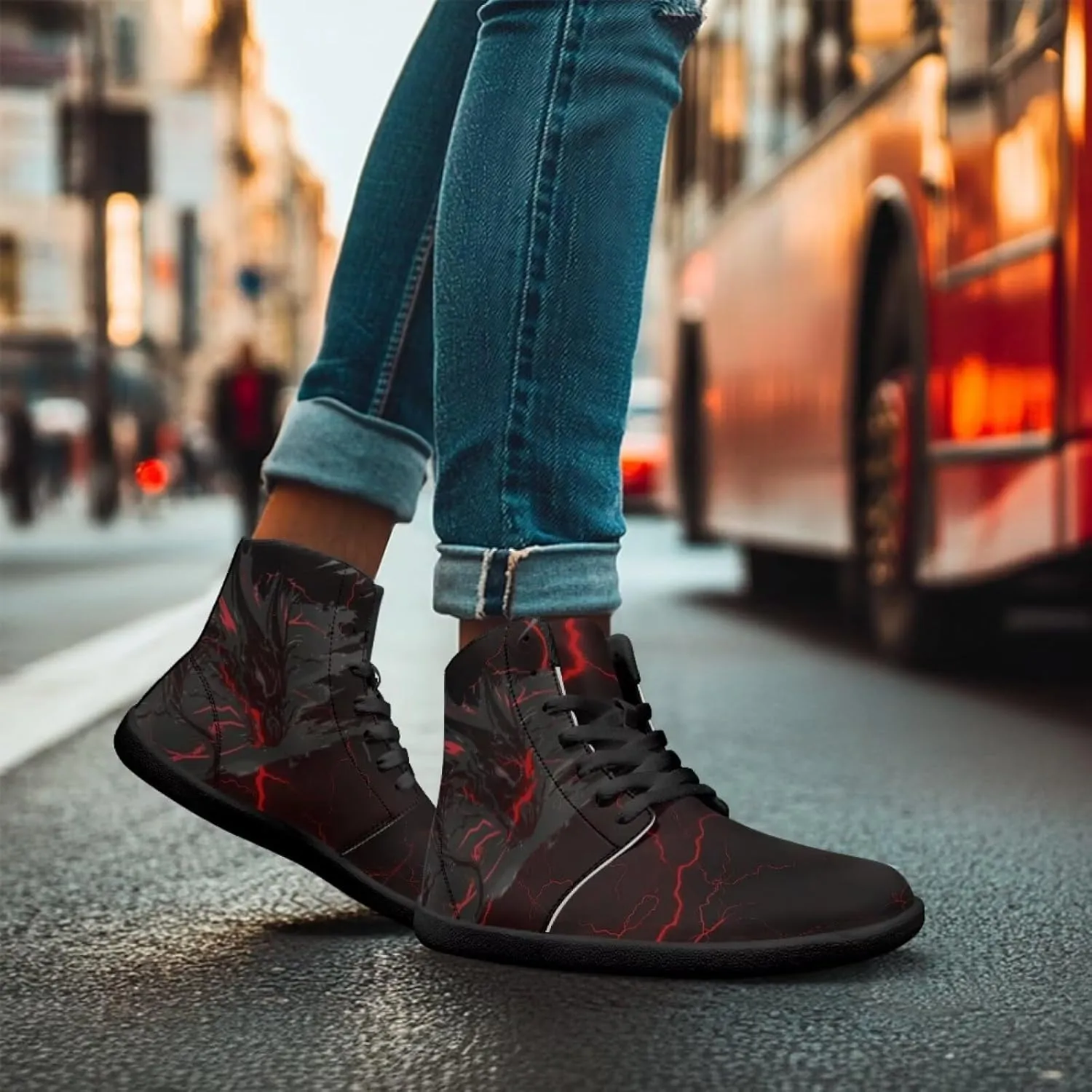 Binienty Mens Barefoot Shoes High Top Womens Minimalist Trail Running Barefoot Shoes Wide Toe Box