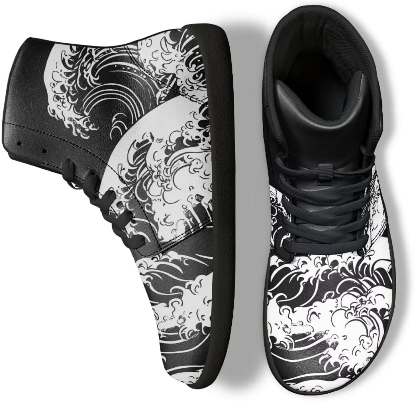 Binienty Mens Barefoot Shoes High Top Womens Minimalist Trail Running Barefoot Shoes Wide Toe Box