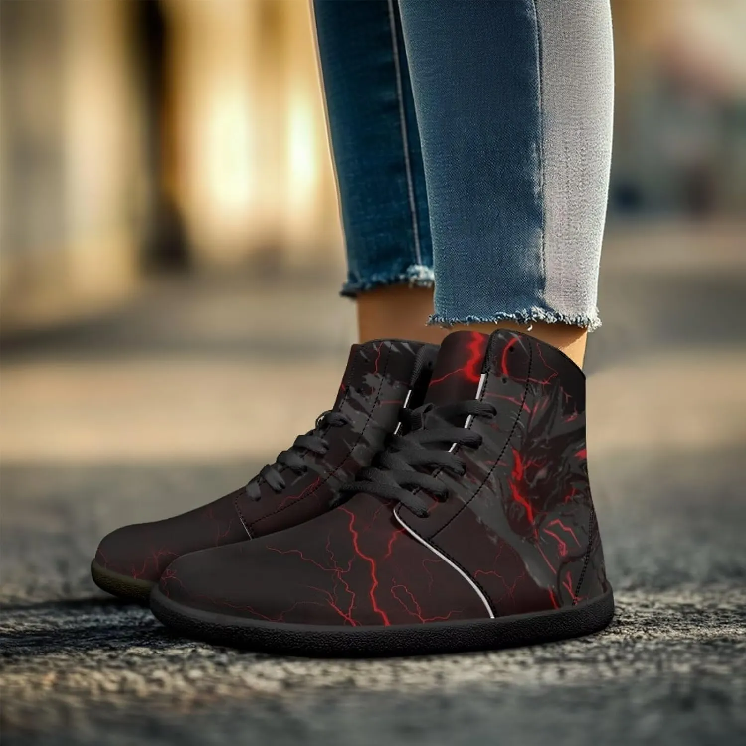 Binienty Mens Barefoot Shoes High Top Womens Minimalist Trail Running Barefoot Shoes Wide Toe Box