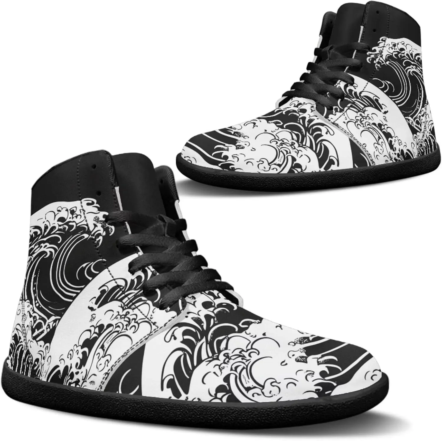 Binienty Mens Barefoot Shoes High Top Womens Minimalist Trail Running Barefoot Shoes Wide Toe Box