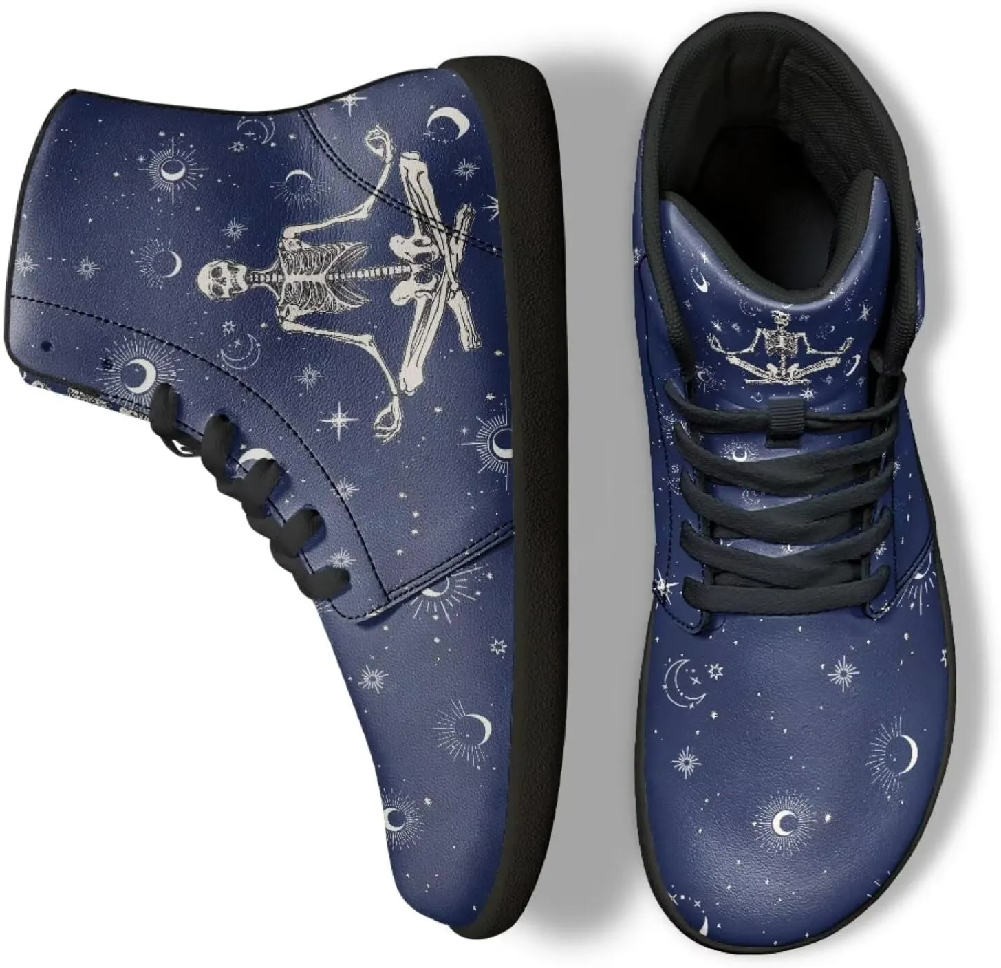 Binienty Men's Wide Barefoot Shoes High Top Minimalist Sneakers Anti Skid Zero Drop Sport Shoes US 6-14