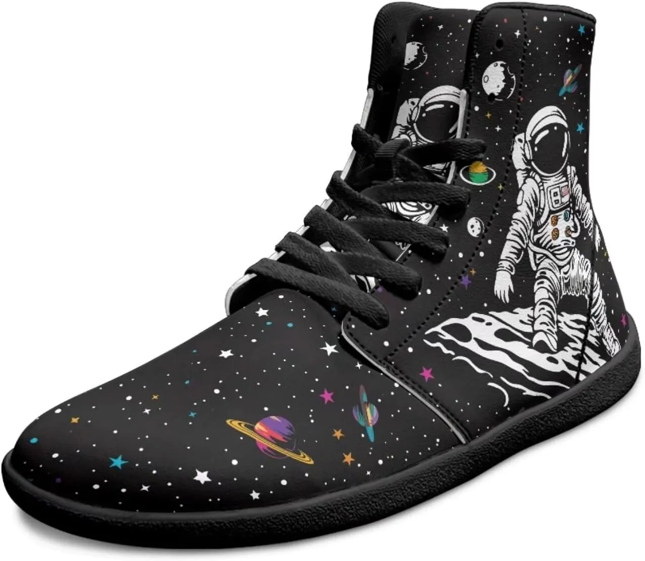 Binienty Men's Wide Barefoot Shoes High Top Minimalist Sneakers Anti Skid Zero Drop Sport Shoes US 6-14