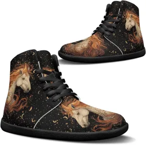Binienty Mens Wide Width Barefoot Sneakers Classic Fashion High Tops Laces Tennis Walking Shoes Anti Slip