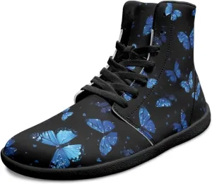 Binienty Sneakers Men's Wide Toe Box Barefoot Shoes Zero Drop Sole PU Leather Workout Running Sneakers