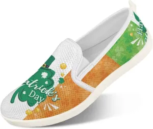 Binienty Women Casual Low Cut Flat Loafer Shoes Slip-On Mesh Sneakers with Rubber Outsole