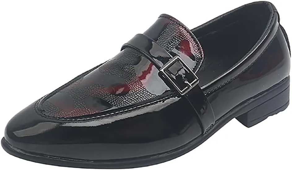 Boys Classic PU Leather Lace-Up School Uniform Oxfords Casual Dress Shoes Loafers Flats