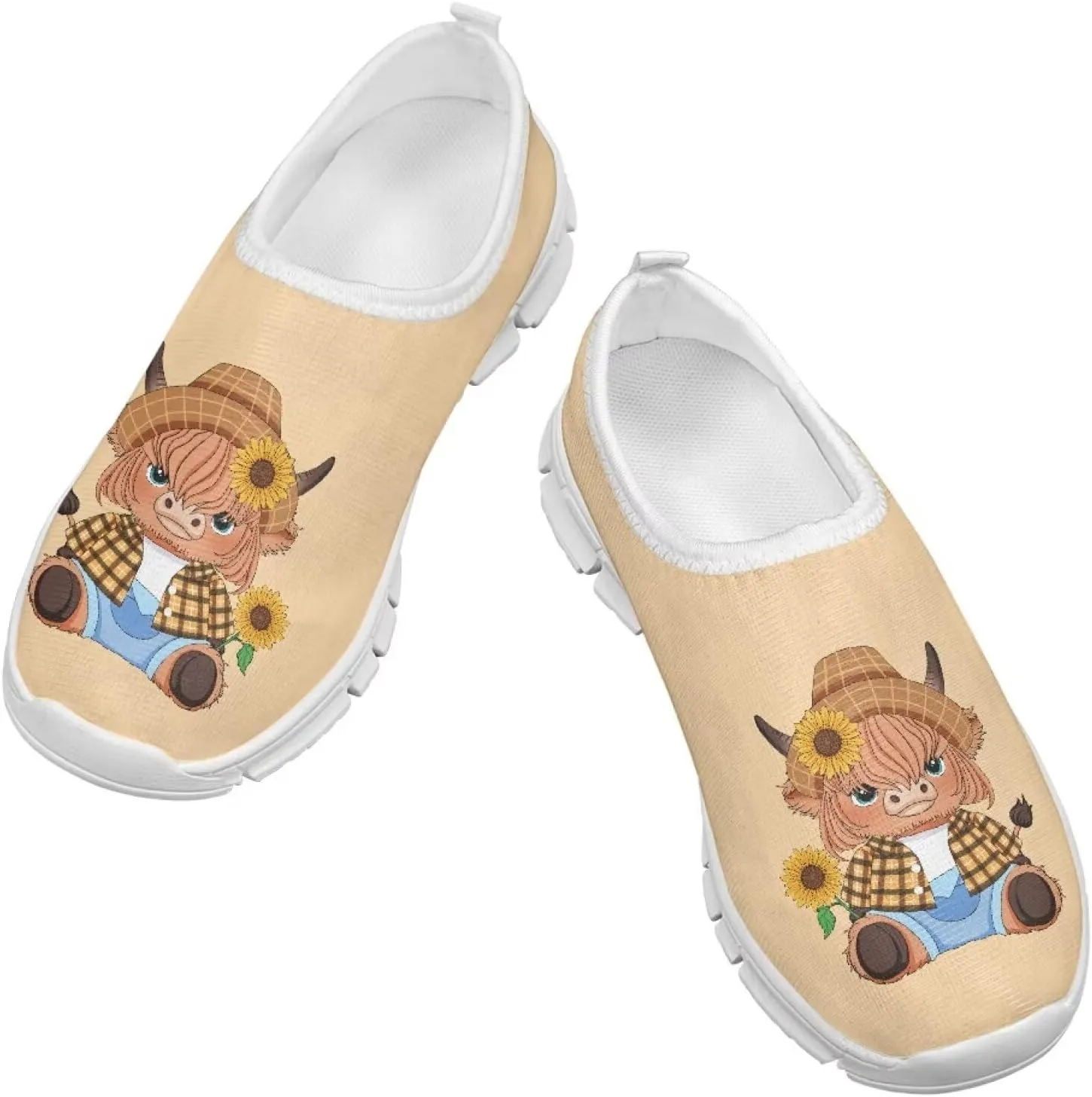 Boys Running School Shoes Funny Print Kids Casual Sneakers for Travel
