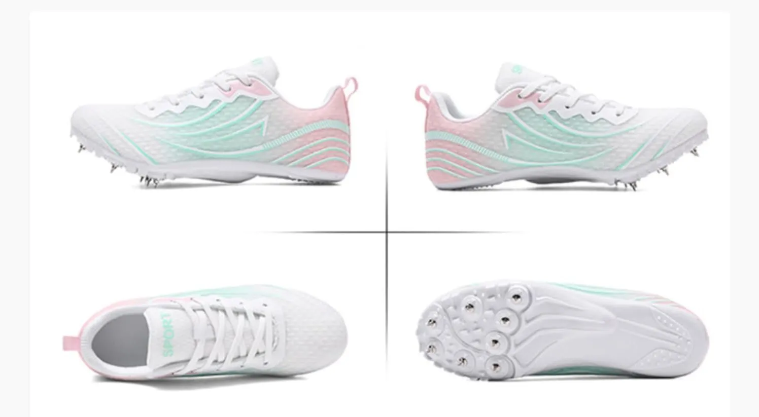 Breathable Mesh Track & Field Shoes for Men Women Boys Girls - 8 Spikes Running Racing Sneakers for Sprint & Professional Sports