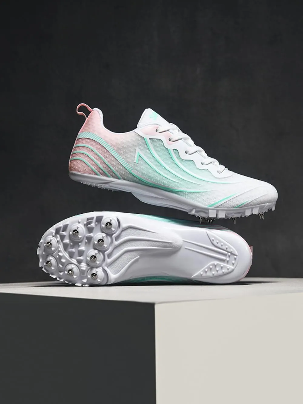 Breathable Mesh Track & Field Shoes for Men Women Boys Girls - 8 Spikes Running Racing Sneakers for Sprint & Professional Sports