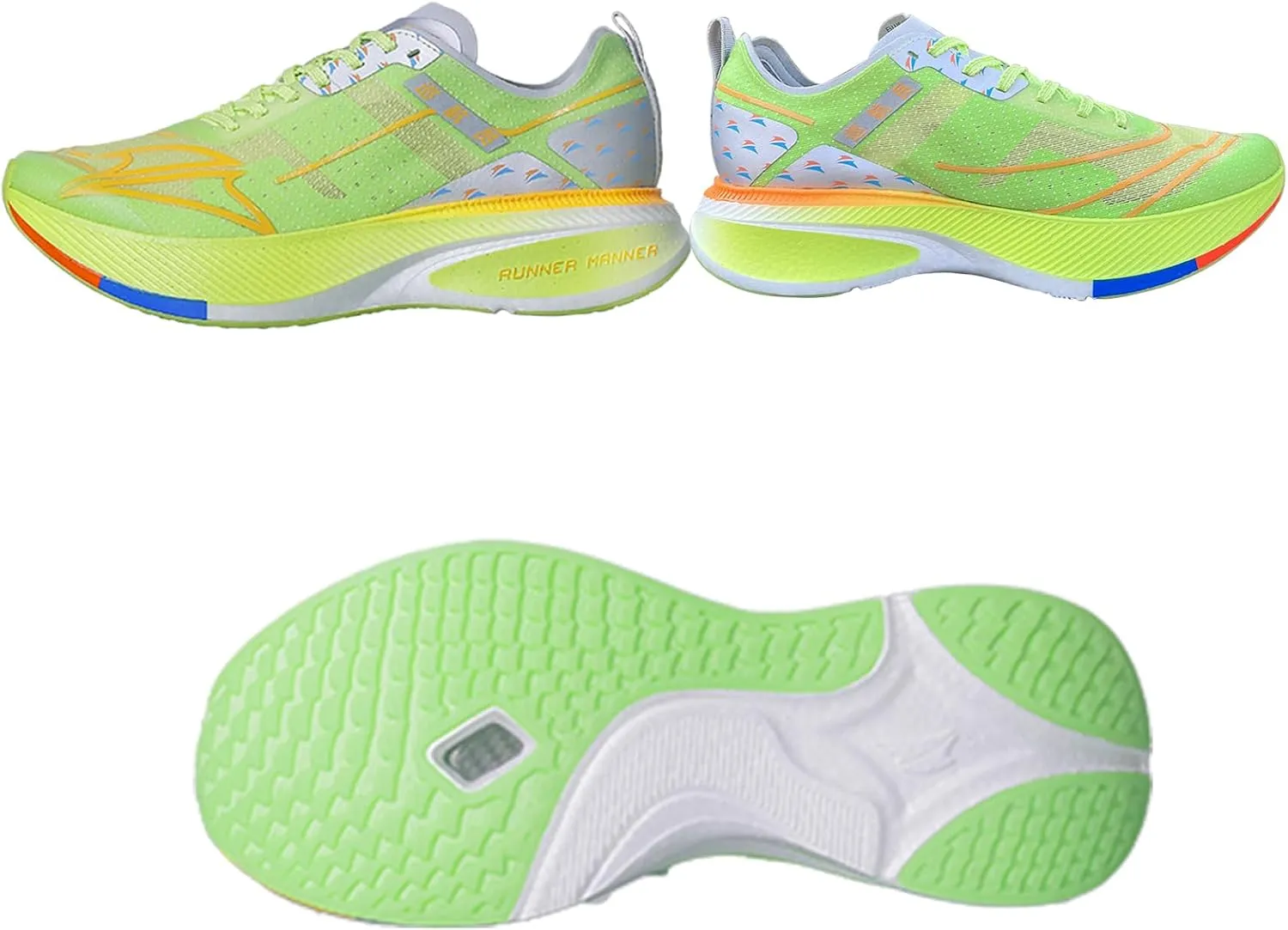 Carbon Plate Running Shoes for Men – Cushioned, Lightweight, Breathable, Non-Slip Road Sneakers