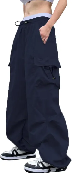 Cargo Pants Women Baggy Parachute Pants Woman Mutil Pockets Loose Fit Y2K Casual Pants for Women