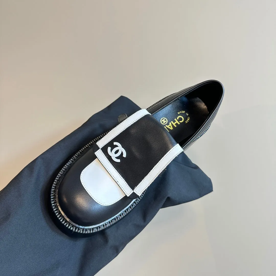 CC Moccasins 65mm Black Calfskin