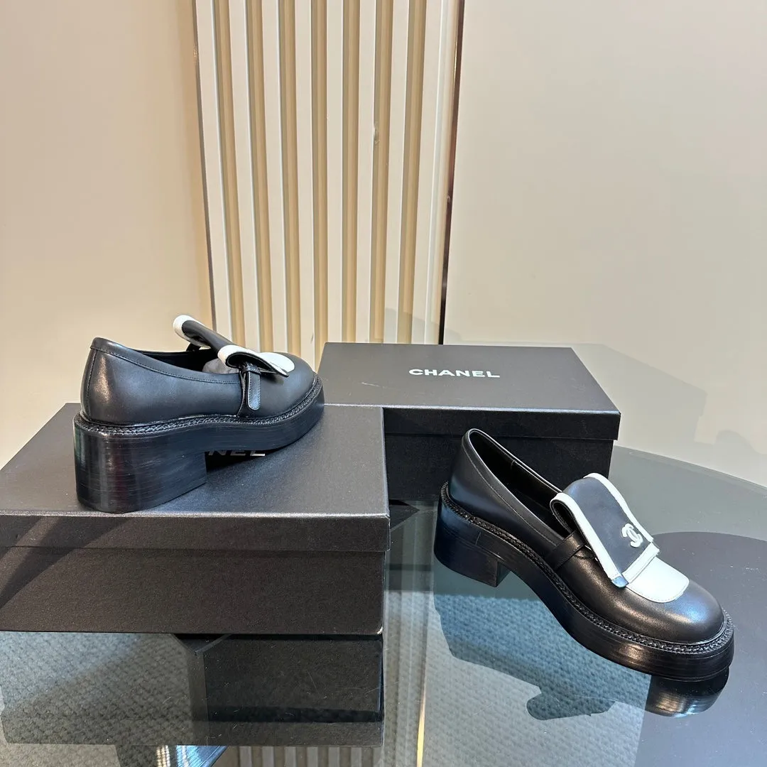 CC Moccasins 65mm Black Calfskin
