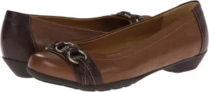 Comfortiva Posie - Soft Spots - Flats for Women - Leather Upper - Synthetic Lining - Rubber Outsole - Durable Tobacco Silk Sheep Ionic 7 WW (EE)