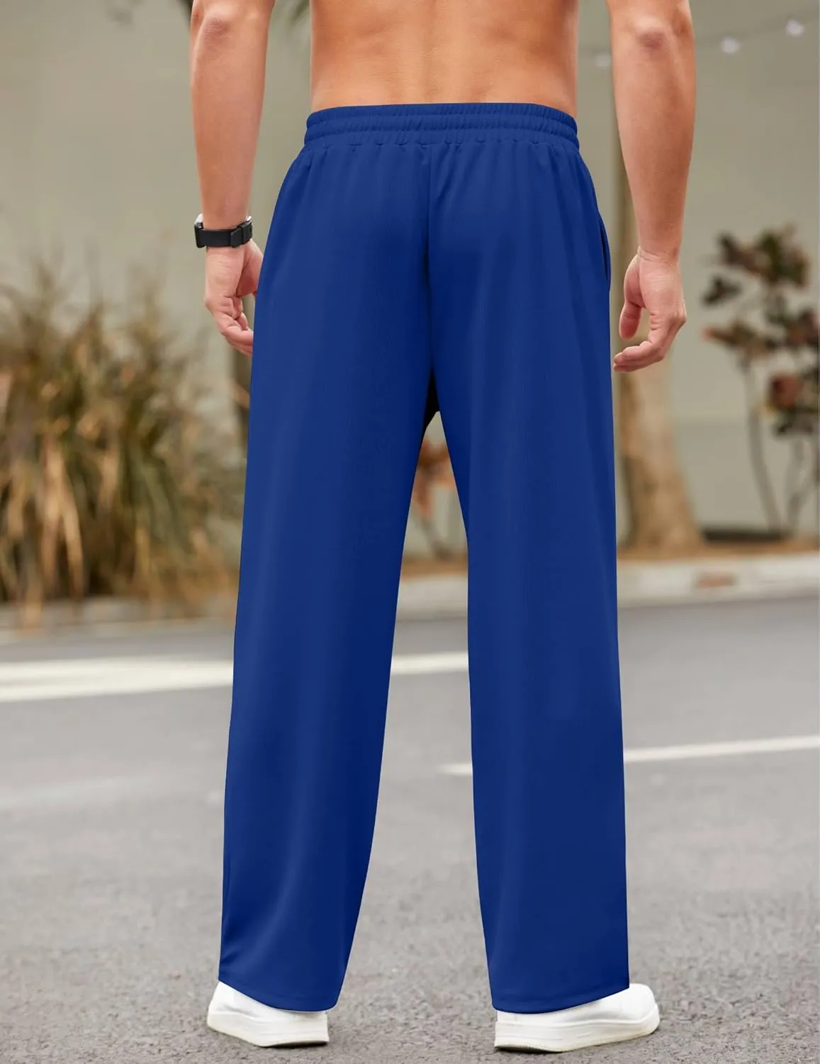 COOFANDY Men Jogger Yoga Sweatpants Casual Athletic Elastic Waist Pants Open Bottom Trouser Jersey Knit Pants with Pockets
