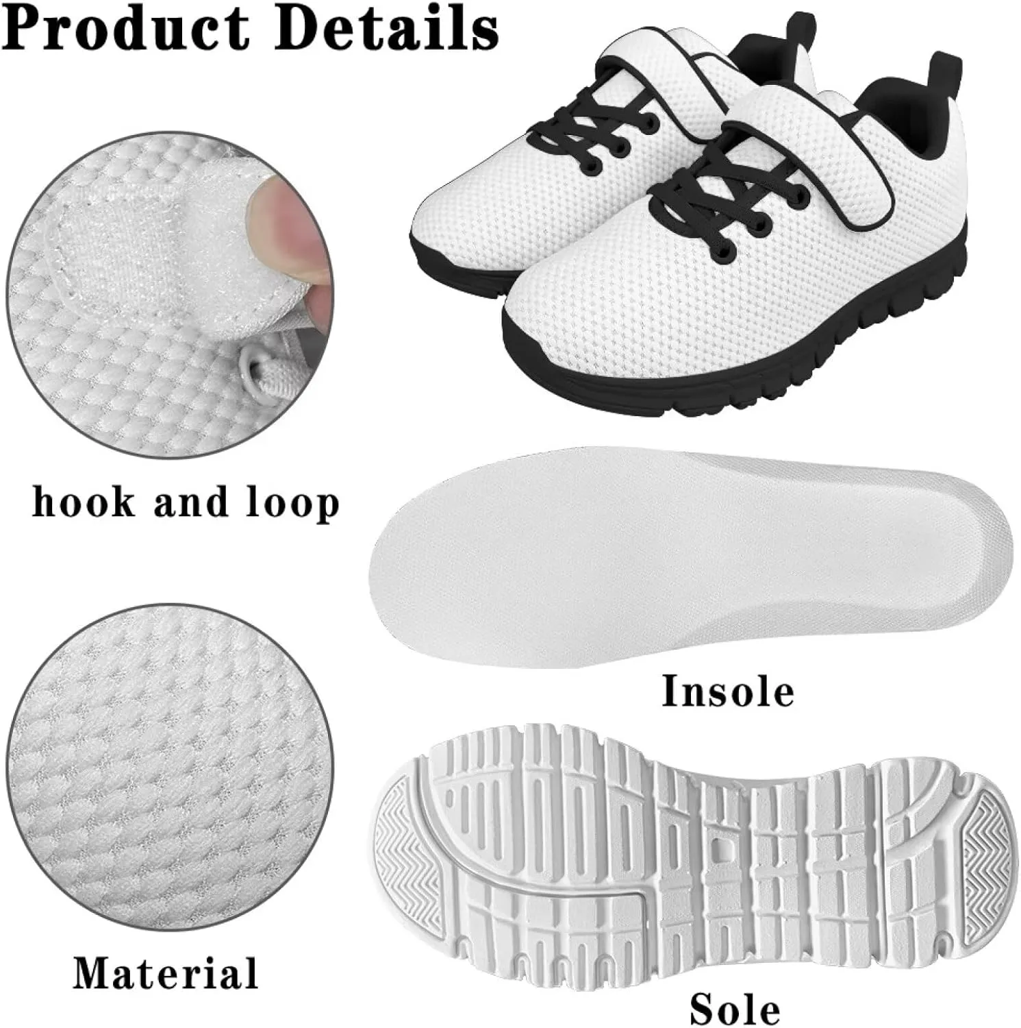 Custom Kids Tennis Shoes Personalized Gift Girls Boys Athletic Shoes