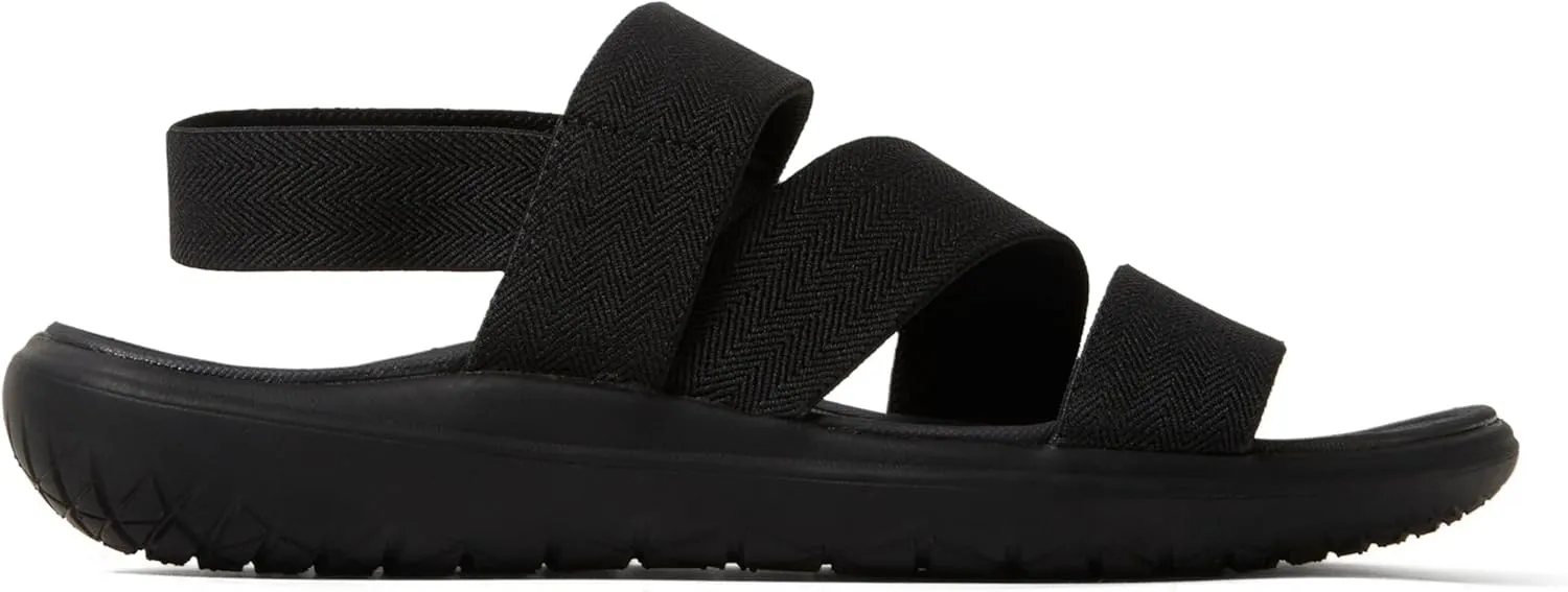 Dearfoams Women's Emilia Slip on Comfortable Cushioned Gore Lightweight Sandal Flat