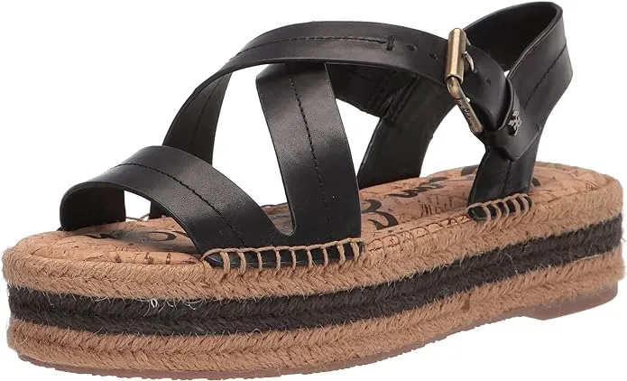 Digital Sam Toe Curated collection Sandals Open Wedge Ankle Black Edelman Aisling Heeled Strap Espadrilles