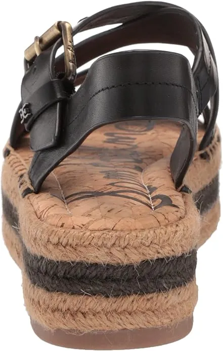 Digital Sam Toe Curated collection Sandals Open Wedge Ankle Black Edelman Aisling Heeled Strap Espadrilles