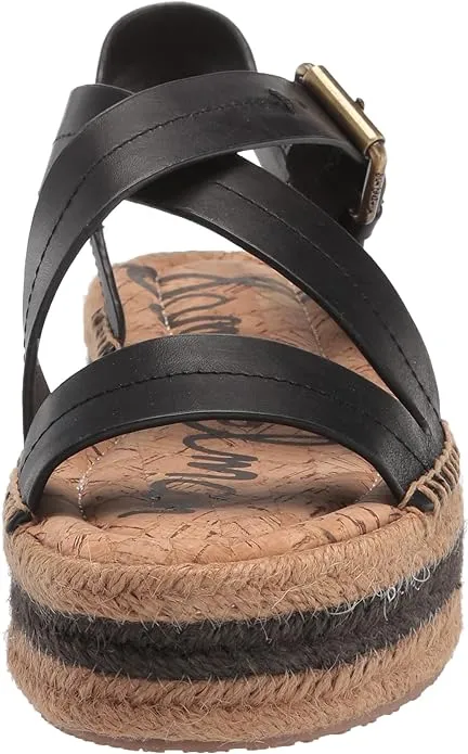 Digital Sam Toe Curated collection Sandals Open Wedge Ankle Black Edelman Aisling Heeled Strap Espadrilles