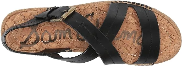 Digital Sam Toe Curated collection Sandals Open Wedge Ankle Black Edelman Aisling Heeled Strap Espadrilles