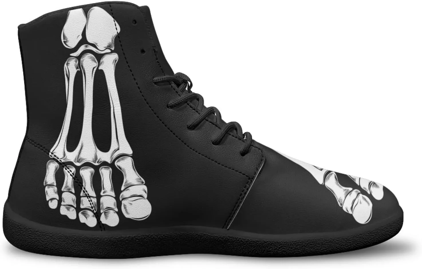 Doojoayie High Top Shoes for Men Wide Width PU Leather Shoes Emerging Adult