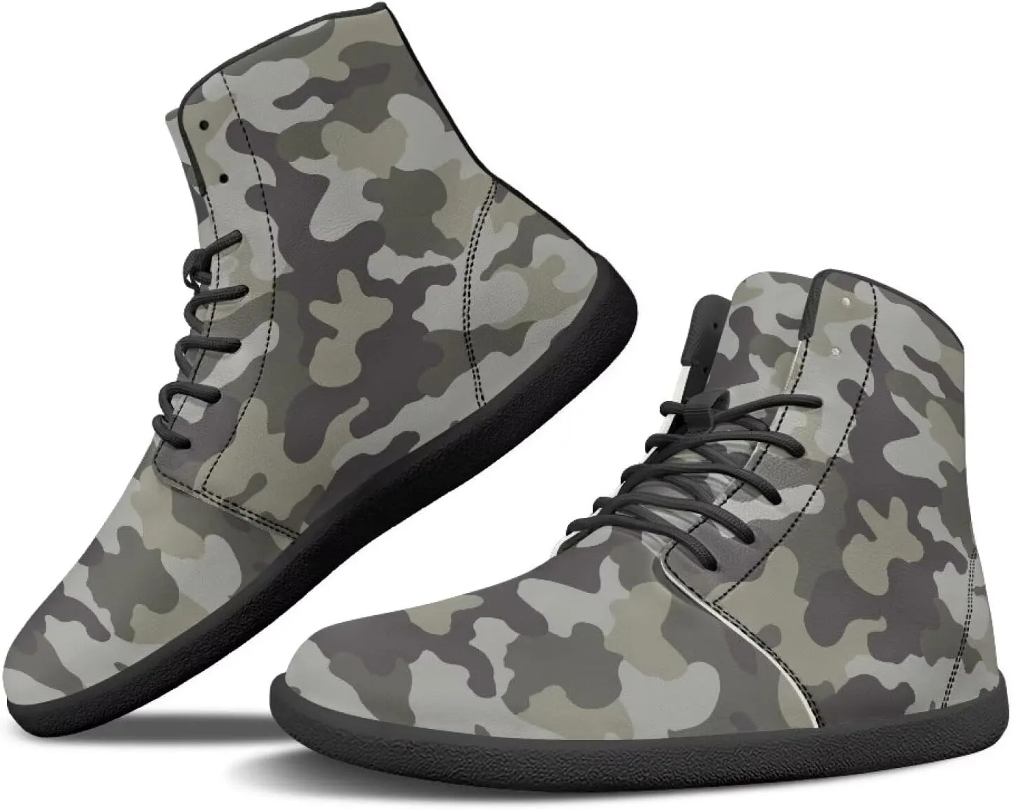 Doojoayie High Top Shoes for Men Wide Width PU Leather Shoes Emerging Adult