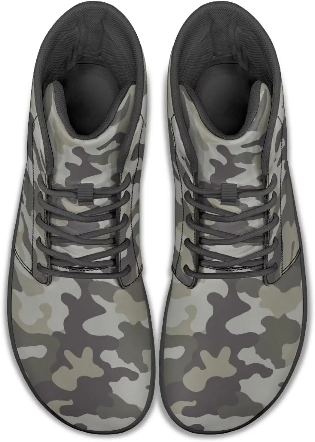 Doojoayie High Top Shoes for Men Wide Width PU Leather Shoes Emerging Adult