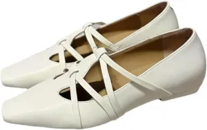 Fashionable Retro Slip On Mary Janes Shoes for Women with Strap Square Toe Genuine Leather Elegantes Ladylike Temperament Flats Casual Chunky Block Low Heels Spring