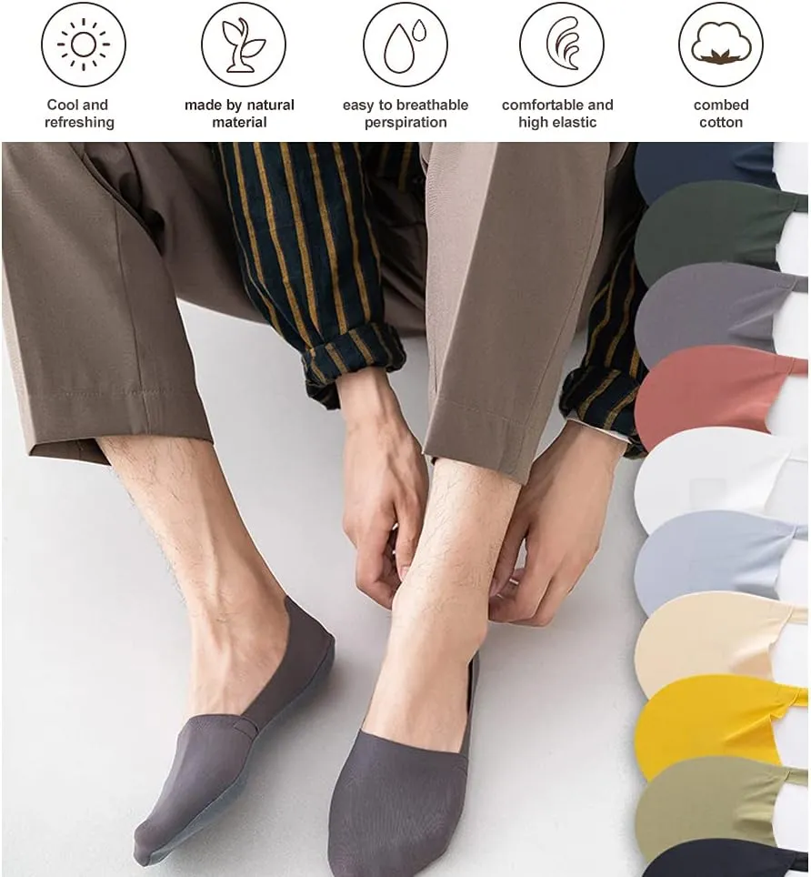 fidragon Women No Show Socks Low Cut Women Invisible for Flats and Dress Shoes Liner Socks with Non-Slip Heel Grips