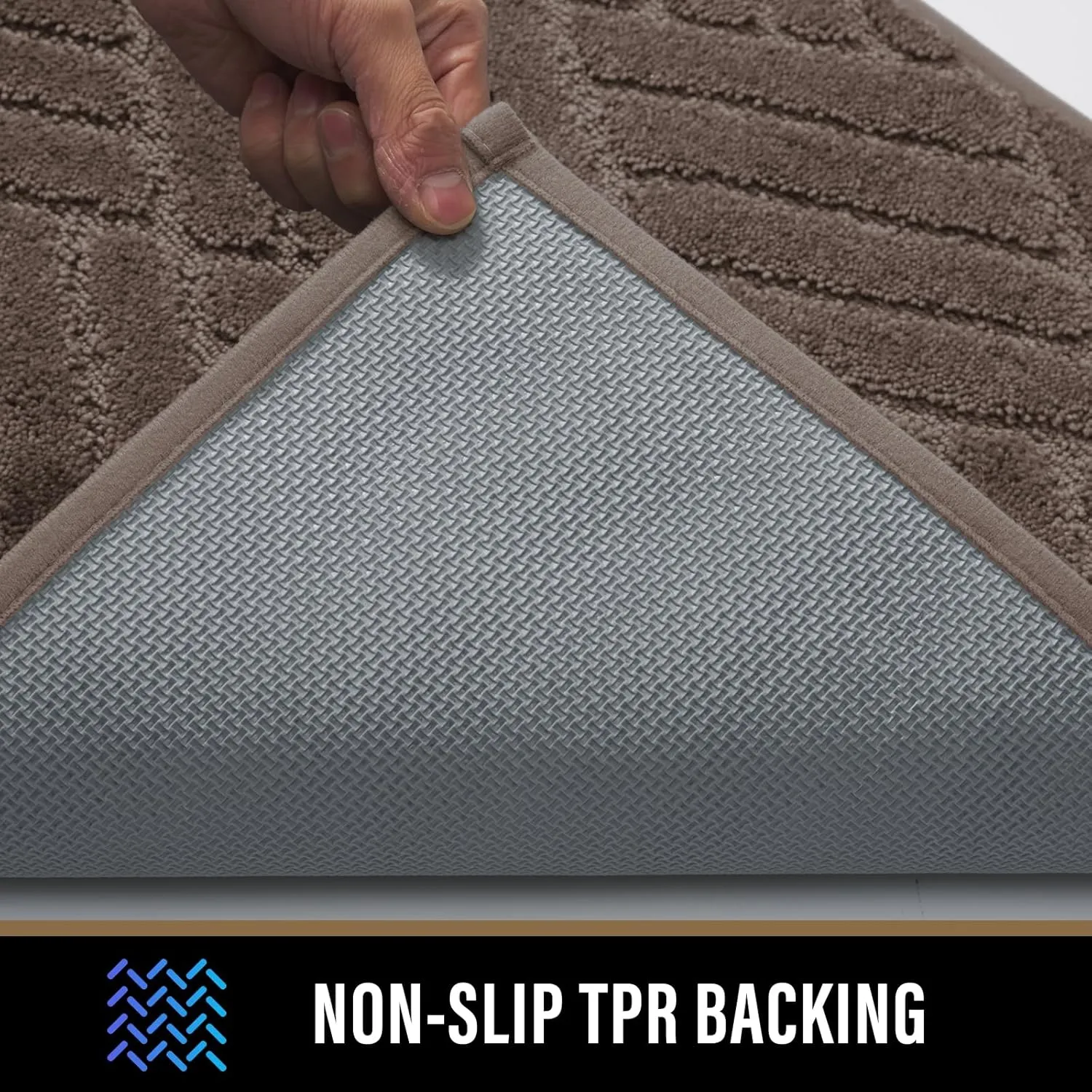 Front Door Mat, Absorbent Dirt Trapper Welcome Door mat Indoor, Non Slip Machine Washable Entryway Rug, Dog Door Mat, Shoes Scraper, Low Profile Doormat for Inside Floor, 20x32, Brown