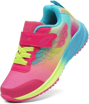 GEERX Joy Kids Sneakers Girls Toddler Little Kid Athletic Lightweight Running Training Tennis Shoes
