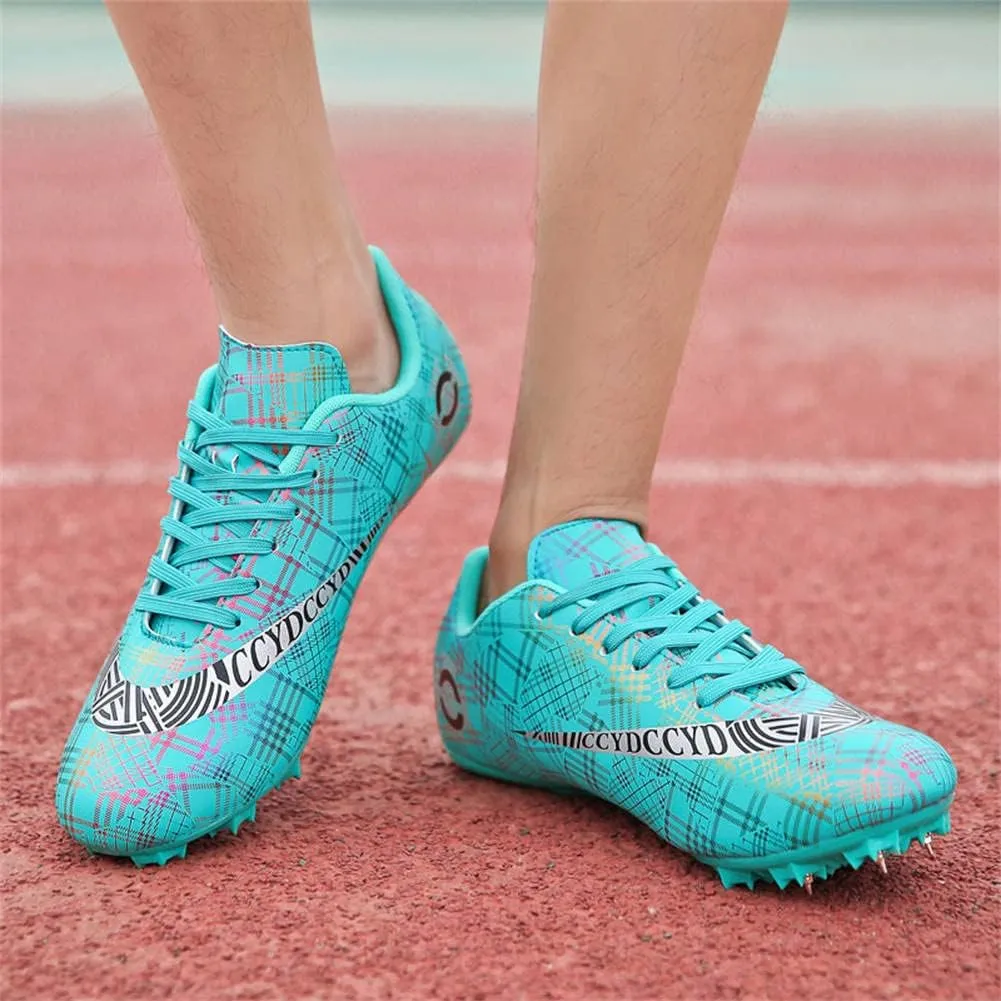GEXECEUSS Mens Track and Field Shoes for Running Training - Youth Racing Spike Shoes - Professional Sprint Sport Sneakers