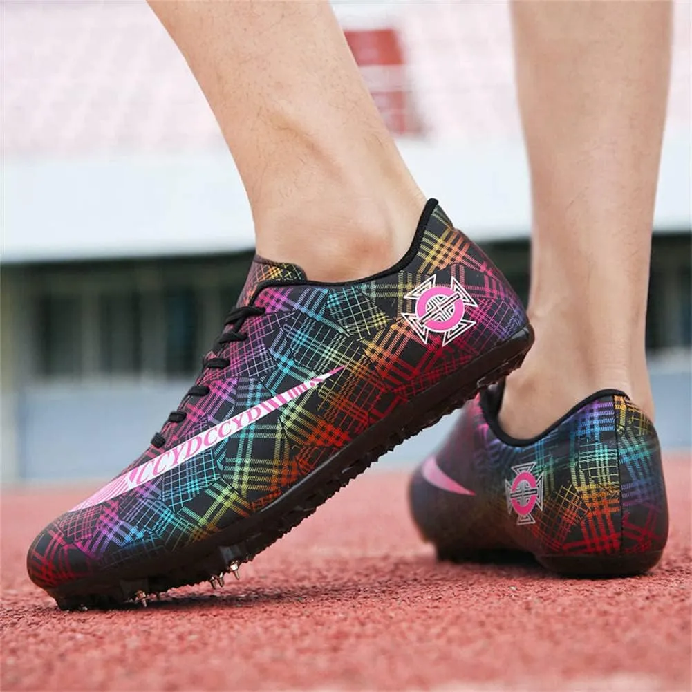 GEXECEUSS Mens Track and Field Shoes for Running Training - Youth Racing Spike Shoes - Professional Sprint Sport Sneakers